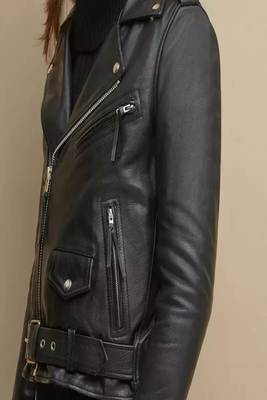 men's black lambskin leather biker jacket classic moto zip style modern special 1