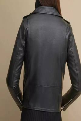 men's black lambskin leather biker jacket classic moto zip style modern special 2