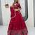 Red Georgette Embroidered Lehenga-free-size choli