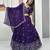 Dark Purple Embroidered Lehenga-free-size