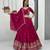 dark-Magenta Lehenga-free-size Choli