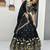 Black Chiffon Embroidered Lehenga-free-size