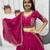 dark-Magenta Lehenga-free-size Choli
