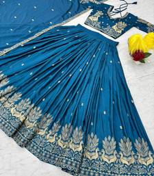 teal Cotton-Silk Lehenga-free-size