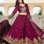 Embroidered Wine Lehenga-free-size-free-size
