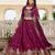 Embroidered Wine Lehenga-free-size-free-size