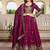Embroidered Wine Lehenga-free-size-free-size