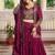 Embroidered Wine Lehenga-free-size-free-size