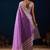 purple solid colour cotton silk semi formal saree with blouse