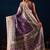 purple floral printed cotton silk ethnic wear saree with blouse