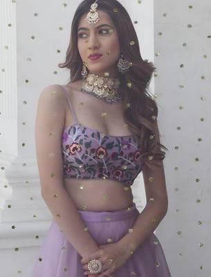 Lavender Organza Lehenga 3