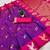 Purple soft silk blend saree with zari weaving meenakari design