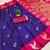 Violet soft silk blend saree with zari weaving meenakari design