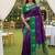 Wne soft silk blend saree with zari weaving meenakari design