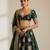 dark-Green Silk Lehenga Set