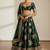 dark-Green Silk Lehenga Set