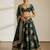 dark-Green Silk Lehenga Set