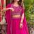 Rani Pink Tiered Embroidered Lehenga-free-size