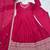 Women   s rani pink anarkali suit set with dupatta & embroidery