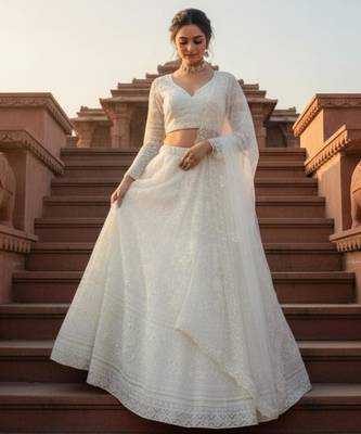 White  Lehenga Set 2