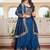 Dark Blue Silk Lehenga-free-size