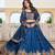 Dark Blue Silk Lehenga-free-size