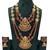 Traditional matte gold lakshmi temple Necklace :: set with ruby & emerald stones