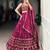 Dark Magenta Silk-blend Lehenga Choli