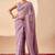 lavendar digital floral print chiffon festive ethnic saree with blouse