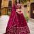 Dark Magenta Silk-blend Lehenga Choli