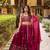 Dark Magenta Silk-blend Lehenga Choli