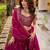 Dark Magenta Silk-blend Lehenga Choli