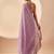 lavendar digital floral print chiffon festive ethnic saree with blouse