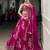 Rani Pink silk-blend Lehenga Set