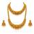 Handcrafted traditional gold-plated temple jewelry set | ethnic bridal lakshmi Necklace :: & earrings for women