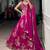 Rani Pink silk-blend Lehenga Set
