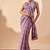 lavendar digital floral print chiffon festive ethnic saree with blouse