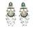 Elegant kundan & green emerald pearl drop jhumka earrings     traditional handcrafted ethnic jewelry
