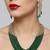 Luxury kundan green crystal statement Necklace :: set | traditional indian wedding jewelry