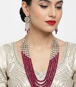 Luxury kundan multi crystal statement Necklace :: set | traditional indian wedding jewelry