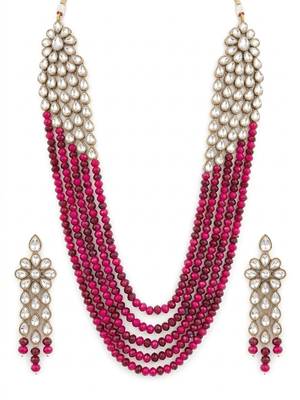 Luxury kundan multi crystal statement Necklace :: set | traditional indian wedding jewelry 2
