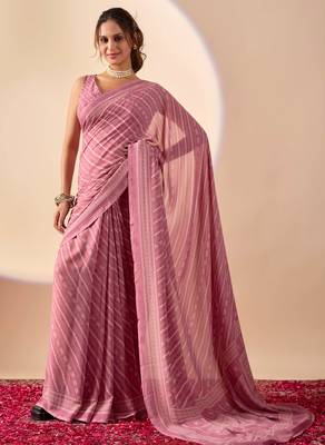 Purple digital kalamkari print cotton silk festive elegent saree with blouse 1