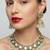 Kundan and mint bead traditional Necklace :: set for weddings | gold-plated handcrafted choker and jhumka earrings