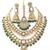 Grand kundan & emerald green bead Necklace :: set with jhumka earrings & maang tikka