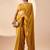 yellow digital print georgette festive ethnic saree with blouse