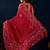 red digital floral print chiffon festive ethnic saree with blouse