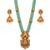 Traditional handcrafted gold-plated long haram Necklace :: set with pearls & lakshmi pendant | ethnic bridal jewelry