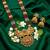 Antique temple jewelry gold-plated necklace set with lakshmi pendant & earrings traditional south indian bridal jewelry
