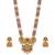 Antique temple jewelry gold-plated necklace set with lakshmi pendant & earrings traditional south indian bridal jewelry
