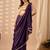 purple dots print georgette festive ethnic saree with blouse